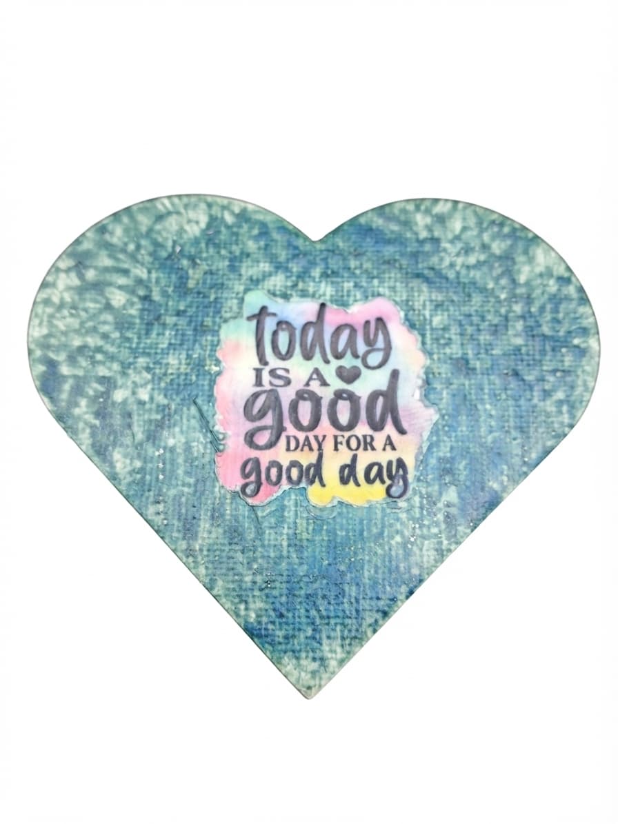 Heart-Shaped Magnetic Decorative Plaque With Motivational Quotes — photo 1 of 2