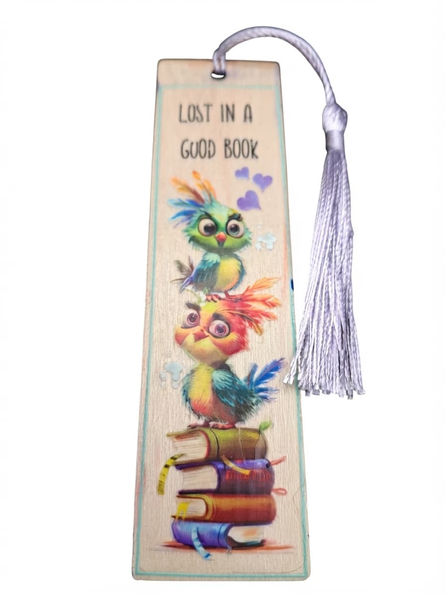 Lost In A Good Book Wooden Bookmark With Tassel