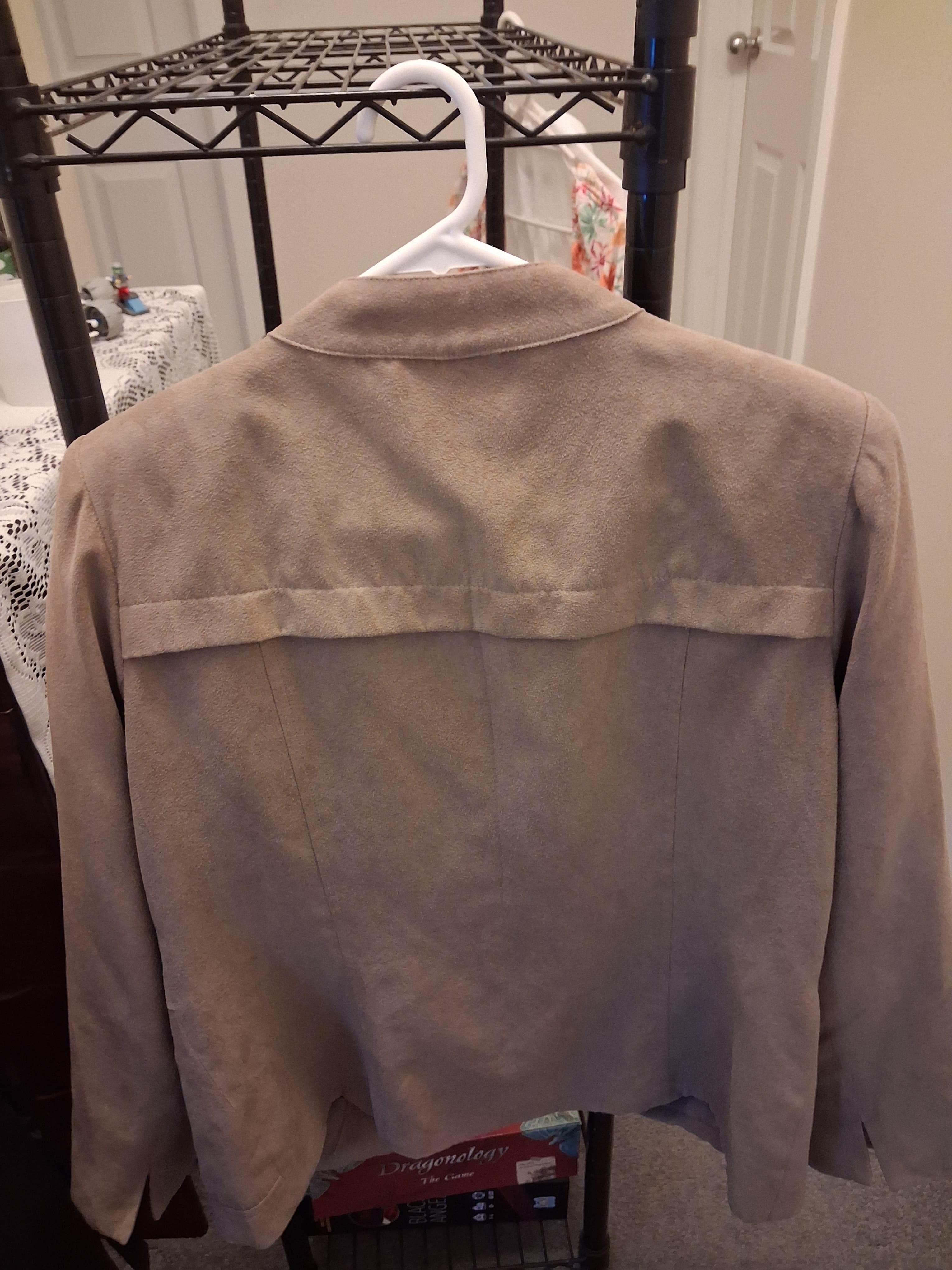 Noni B Women's Faux Suede Jacket Taupe Size S — photo 4 of 6
