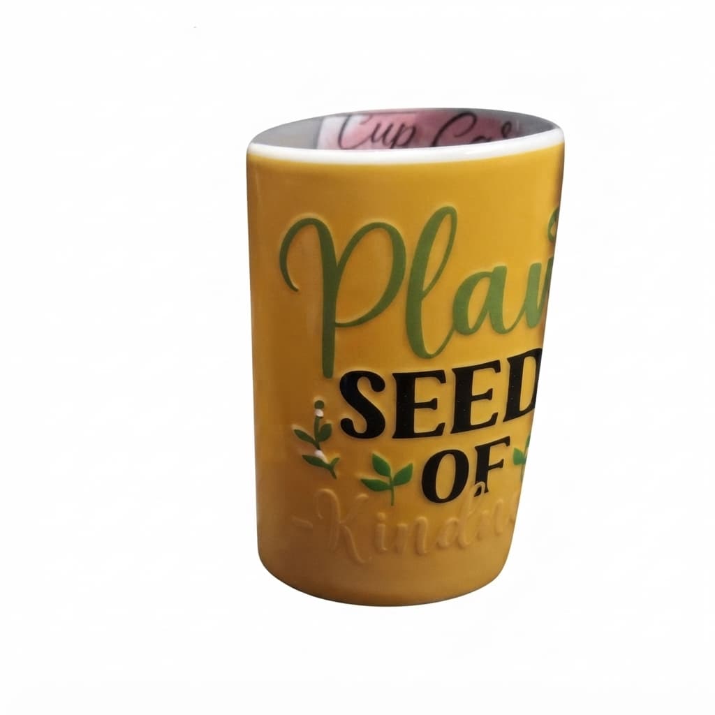 Plant Seeds Of Kindness Ceramic Mug Yellow — photo 1 of 2