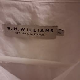 R.M.Williams Short Sleeve Button-Up Shirt White 4XL — photo 2 of 2