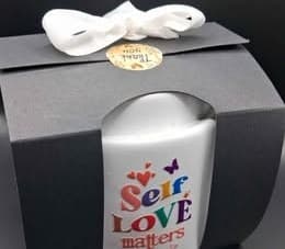 Reimagined Futures: Ceramic Wax Warmer - Self Love Matters Design - White — photo 4 of 6