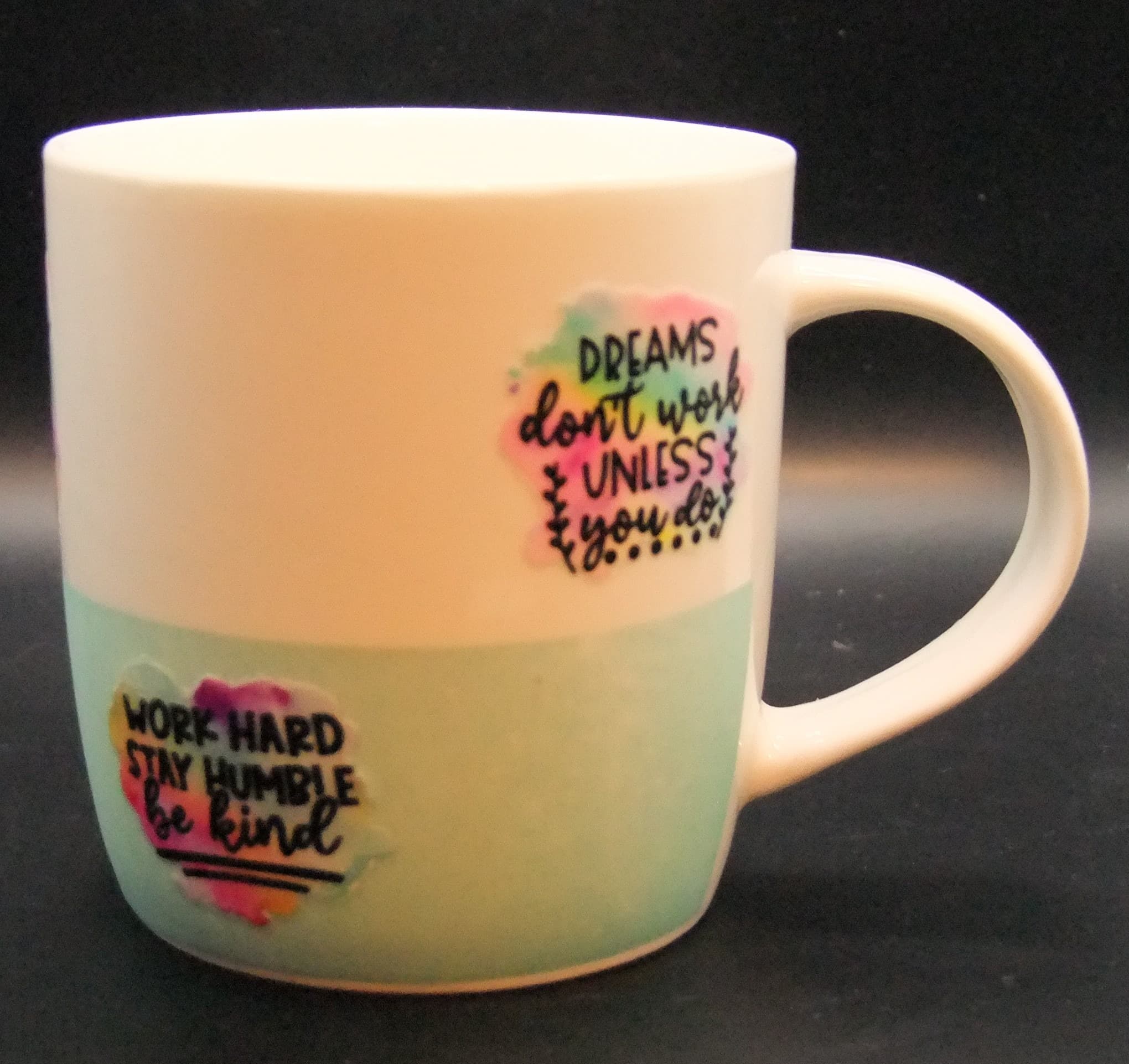 Reimagined Futures: Inspirational Quotes Ceramic Mug White and Light Blue — photo 3 of 7