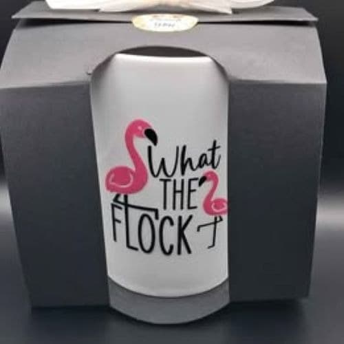 Reimagined Futures: What The Flock Ceramic Latte Mug White Flamingo Graphic — photo 2 of 4