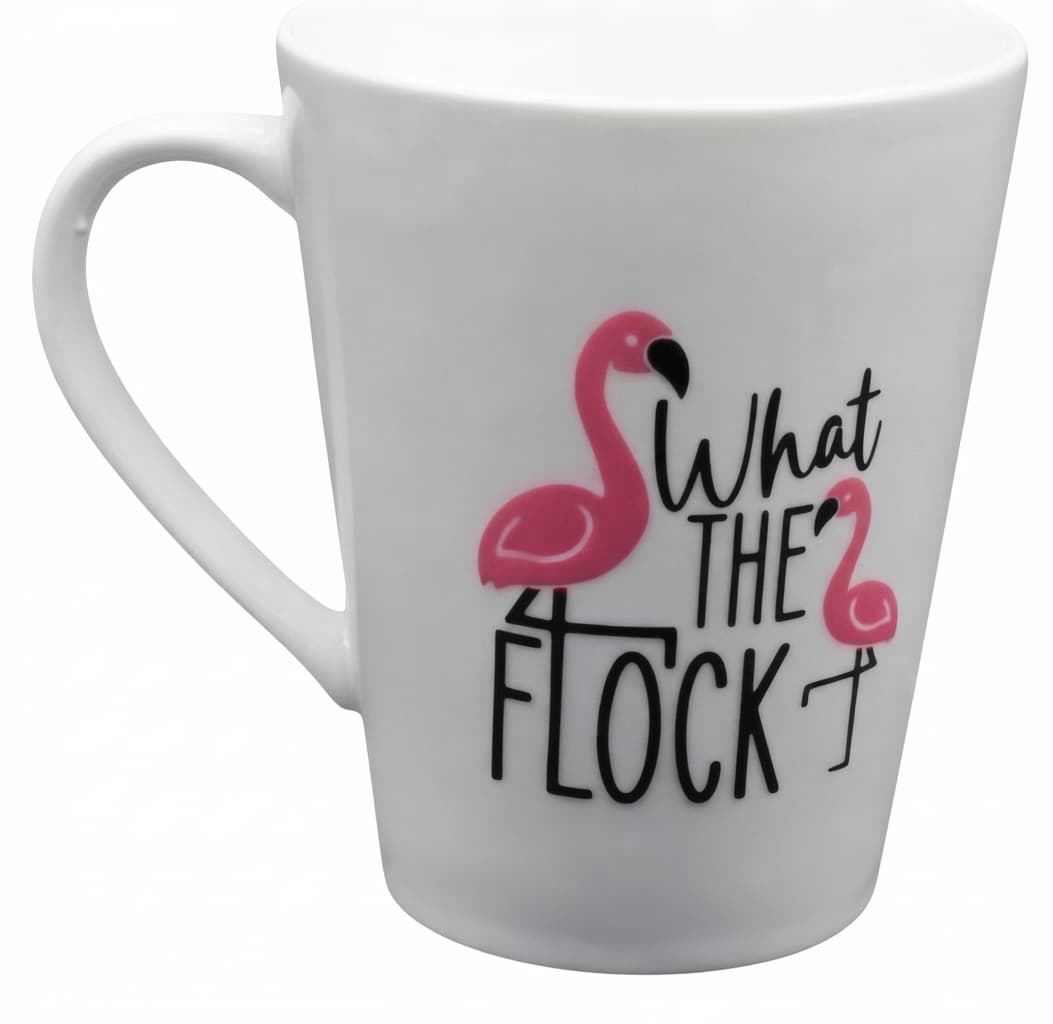 Reimagined Futures: π¦©β What The Flock Flamingo Ceramic Mug β𦩠β photo 1 of 4