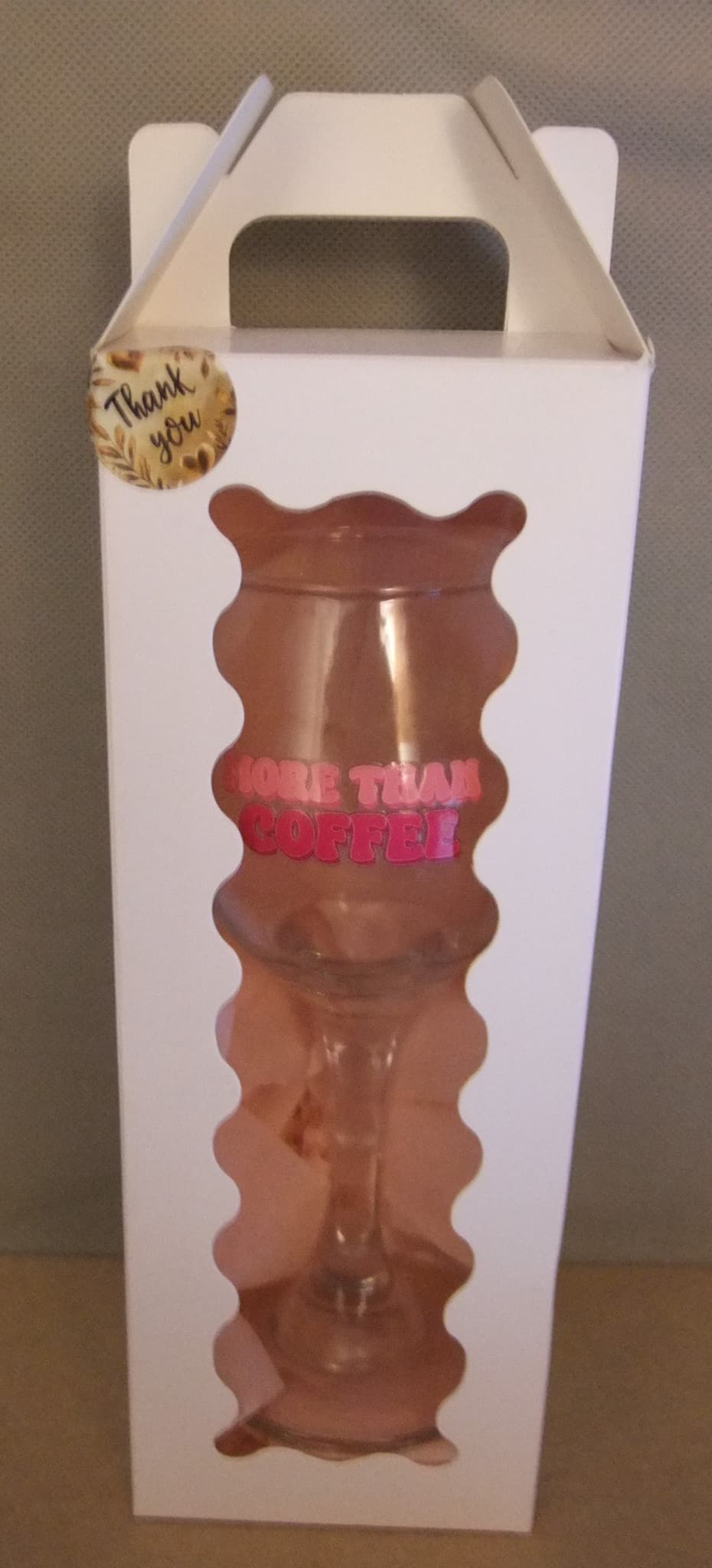 Reimagined Futures - Wine Glass Gift Set 'More Than Coffee' Pink Text β photo 4 of 5