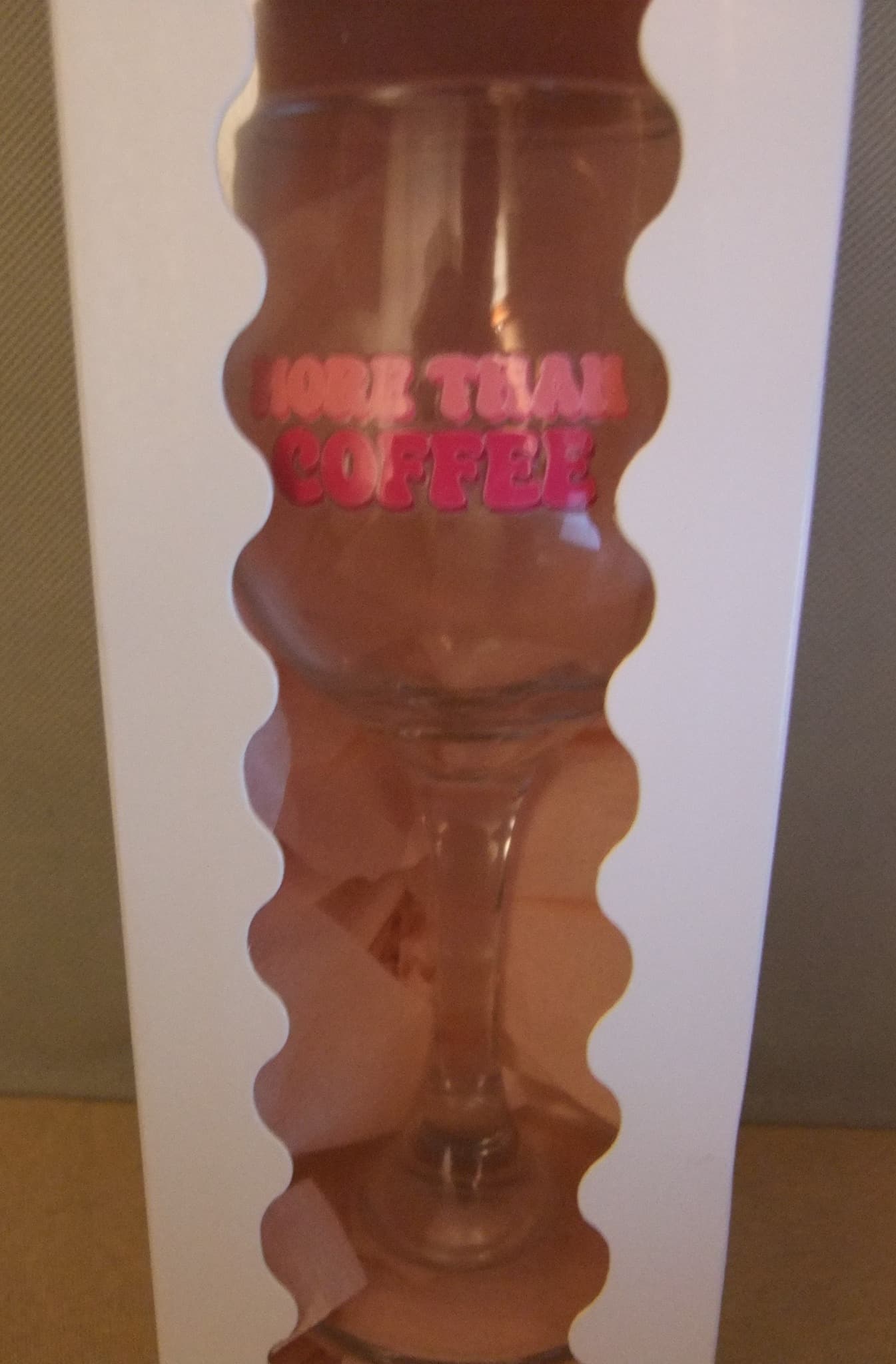 Reimagined Futures - Wine Glass Gift Set 'More Than Coffee' Pink Text β photo 5 of 5
