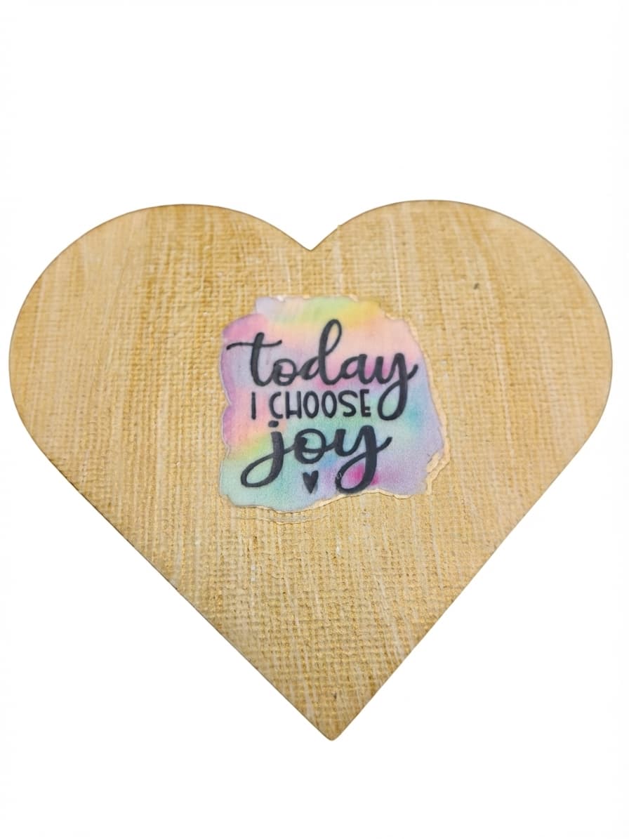 Today I Choose Joy Heart Shaped Magnetic Plaque