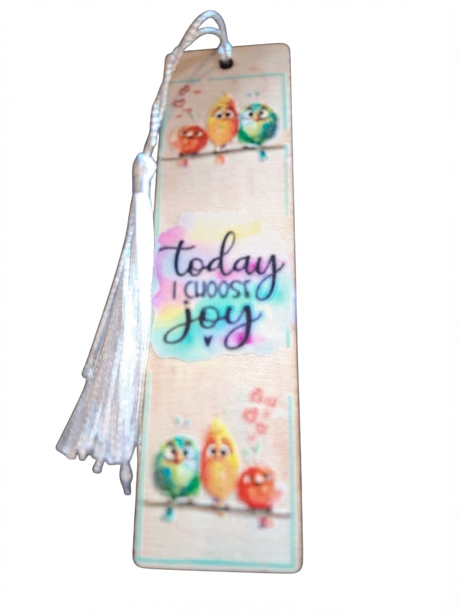 Today I Choose Joy Wooden Bookmark With Tassel