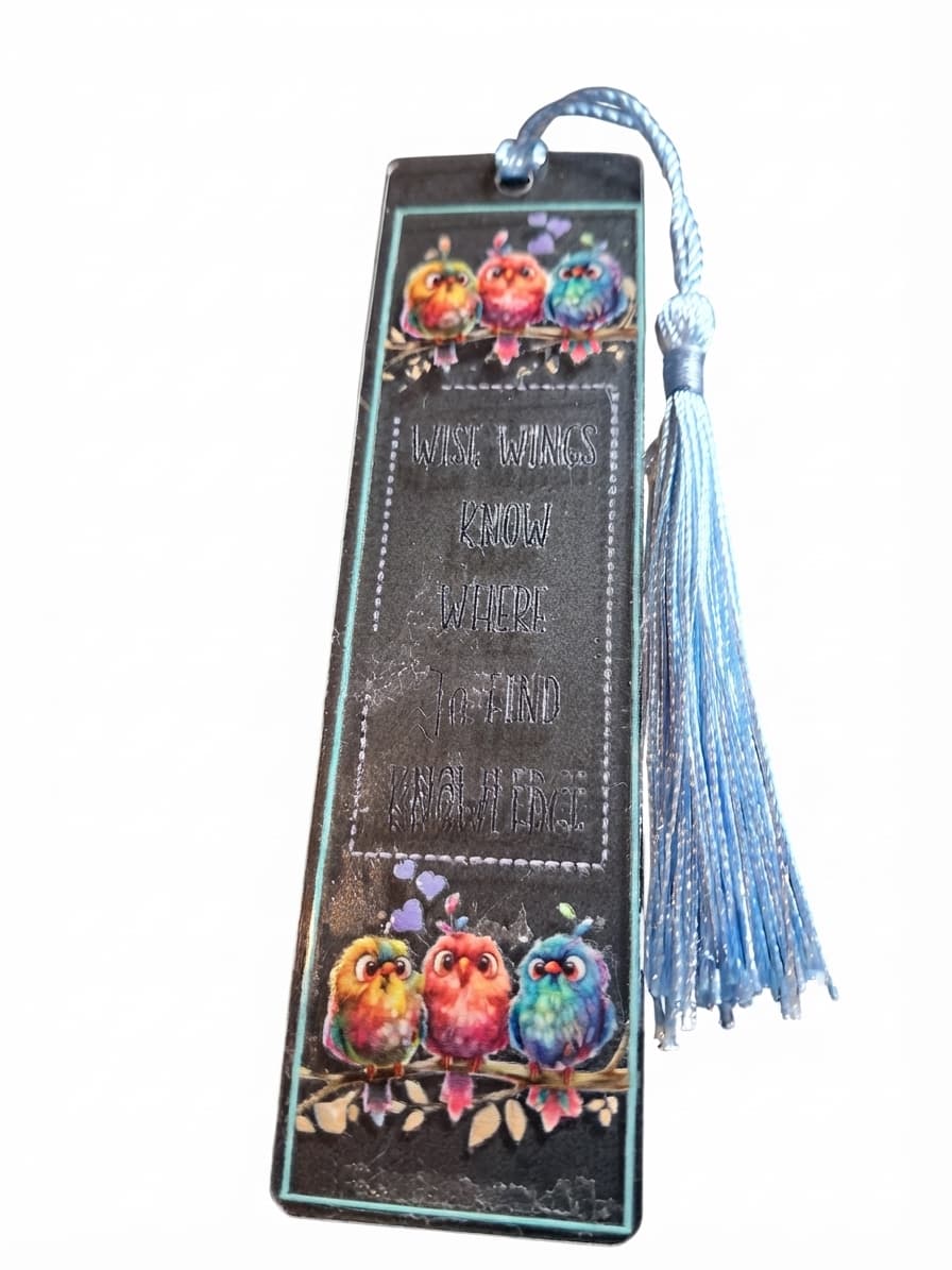 Wise Wings Know Where To Find Knowledge Owl Bookmark With Tassel