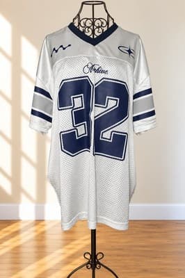 ABSENT Football Jersey Number 32 Graphic White Blue Unisex XS — photo 1 of 3