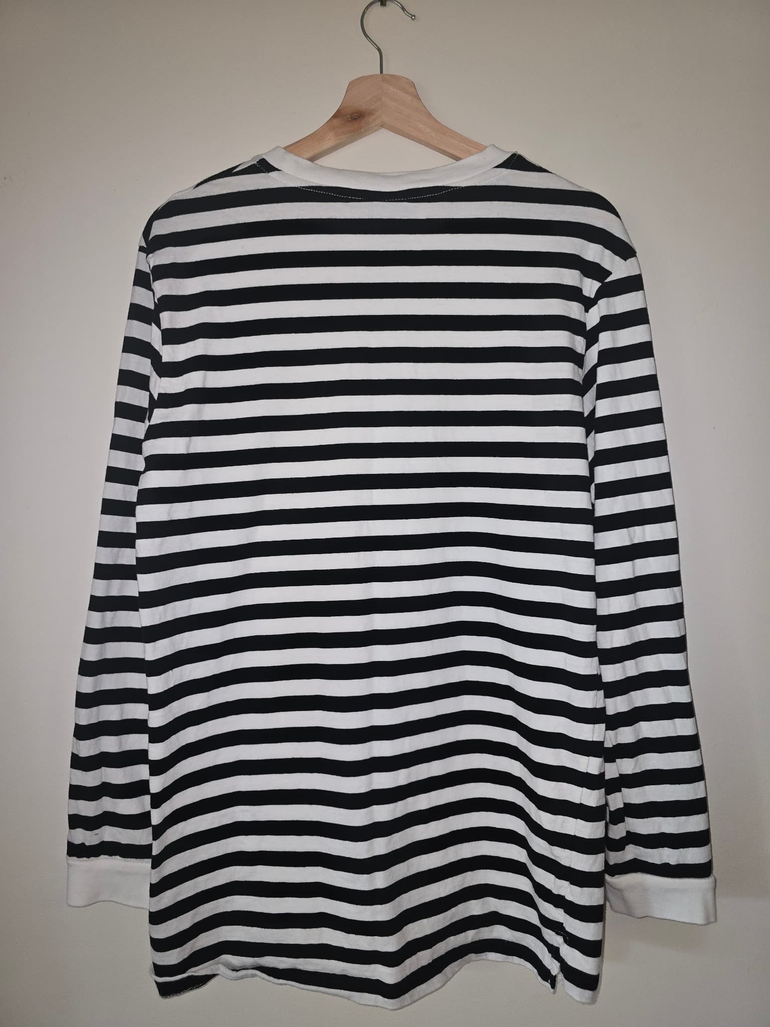 ABSENT Long Sleeve T-Shirt Striped Black and White Men's L — photo 6 of 6