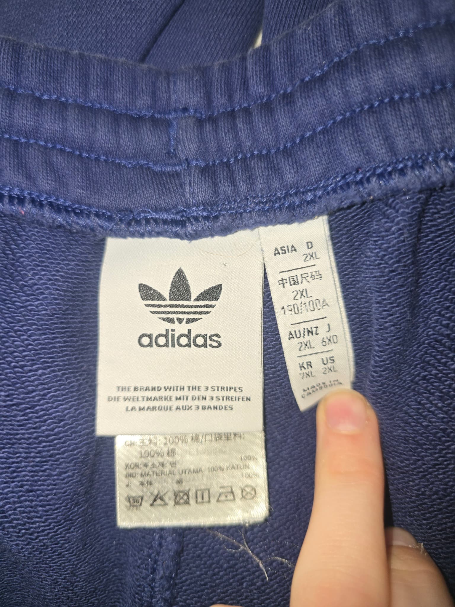 Adidas Originals Trefoil Circle Logo Sweatpants Navy Blue Men's 2XL — photo 6 of 7