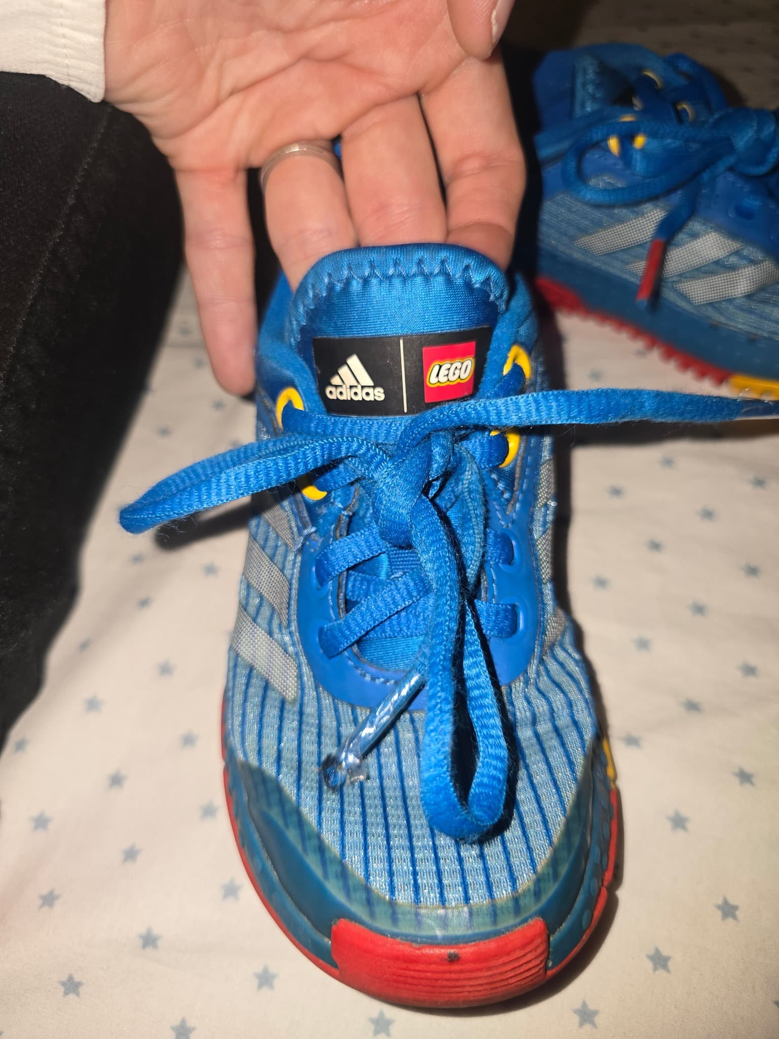 Adidas x LEGO Sport Sneakers Toddler Collaboration Blue Red US 10K — photo 6 of 7