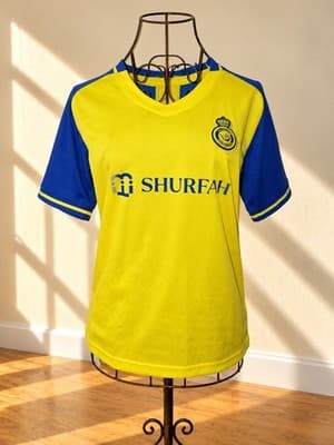 Al-Nassr FC Football Jersey Ronaldo 7 Home Yellow Blue Kids 26 — photo 1 of 3