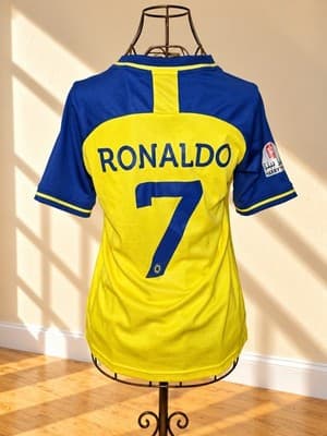 Al-Nassr FC Football Jersey Ronaldo 7 Home Yellow Blue Kids 26 — photo 2 of 3