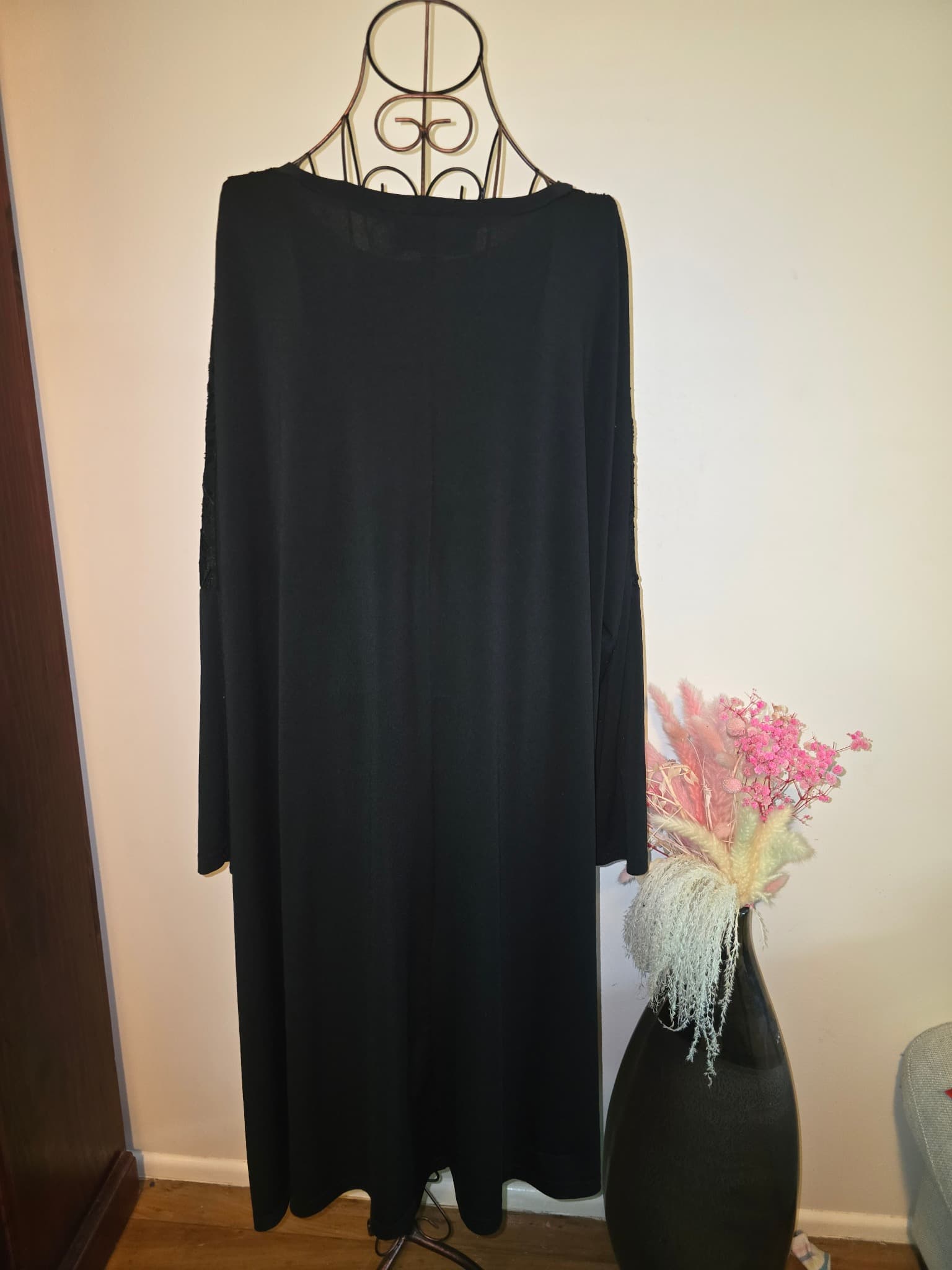 Arna York Tunic Top Textured Chevron Pattern Black Women's 22/24 — photo 3 of 6