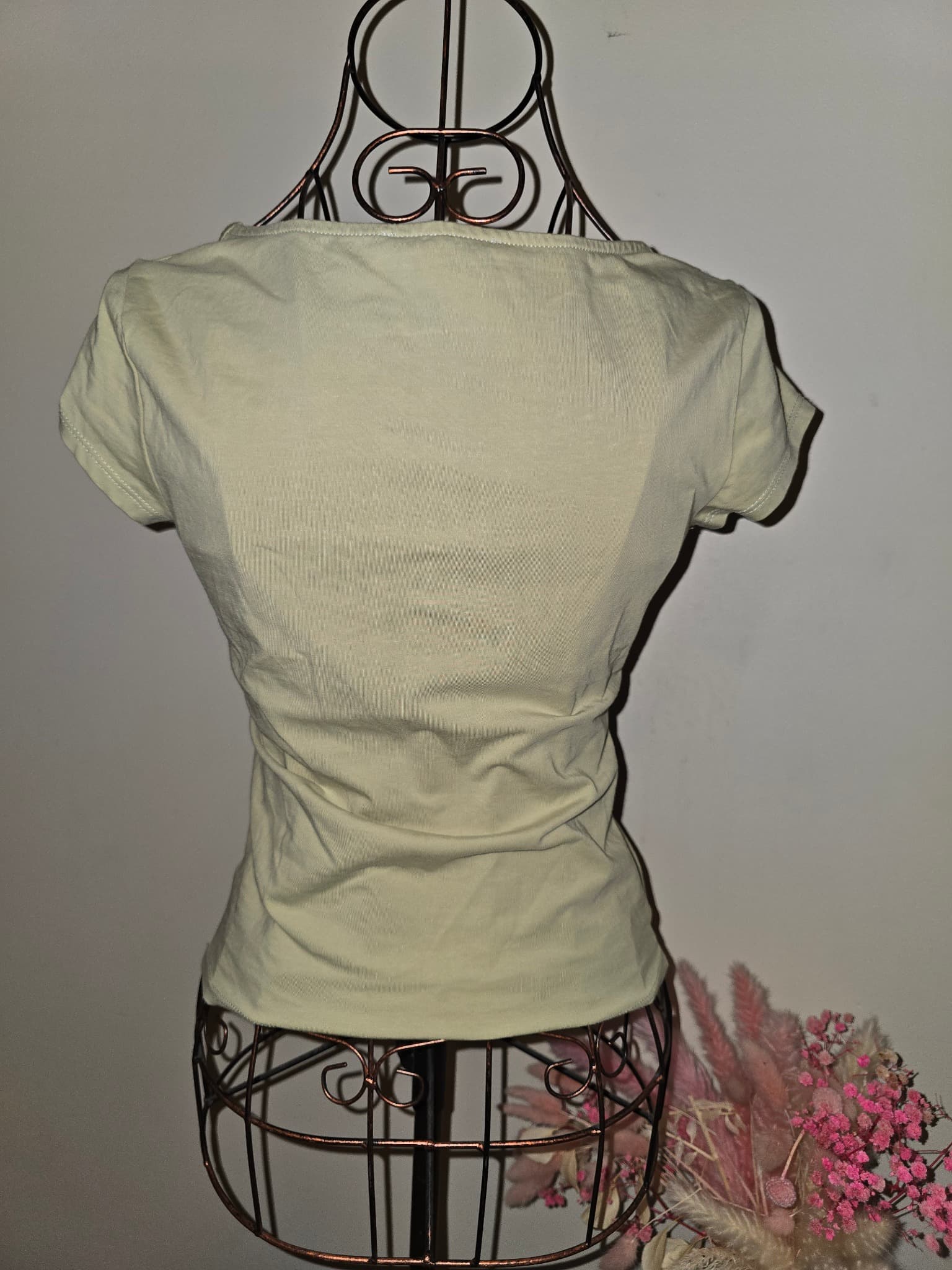 AVA + EVER Square Neck Ribbed Top Light Green Women's 10 — photo 2 of 4