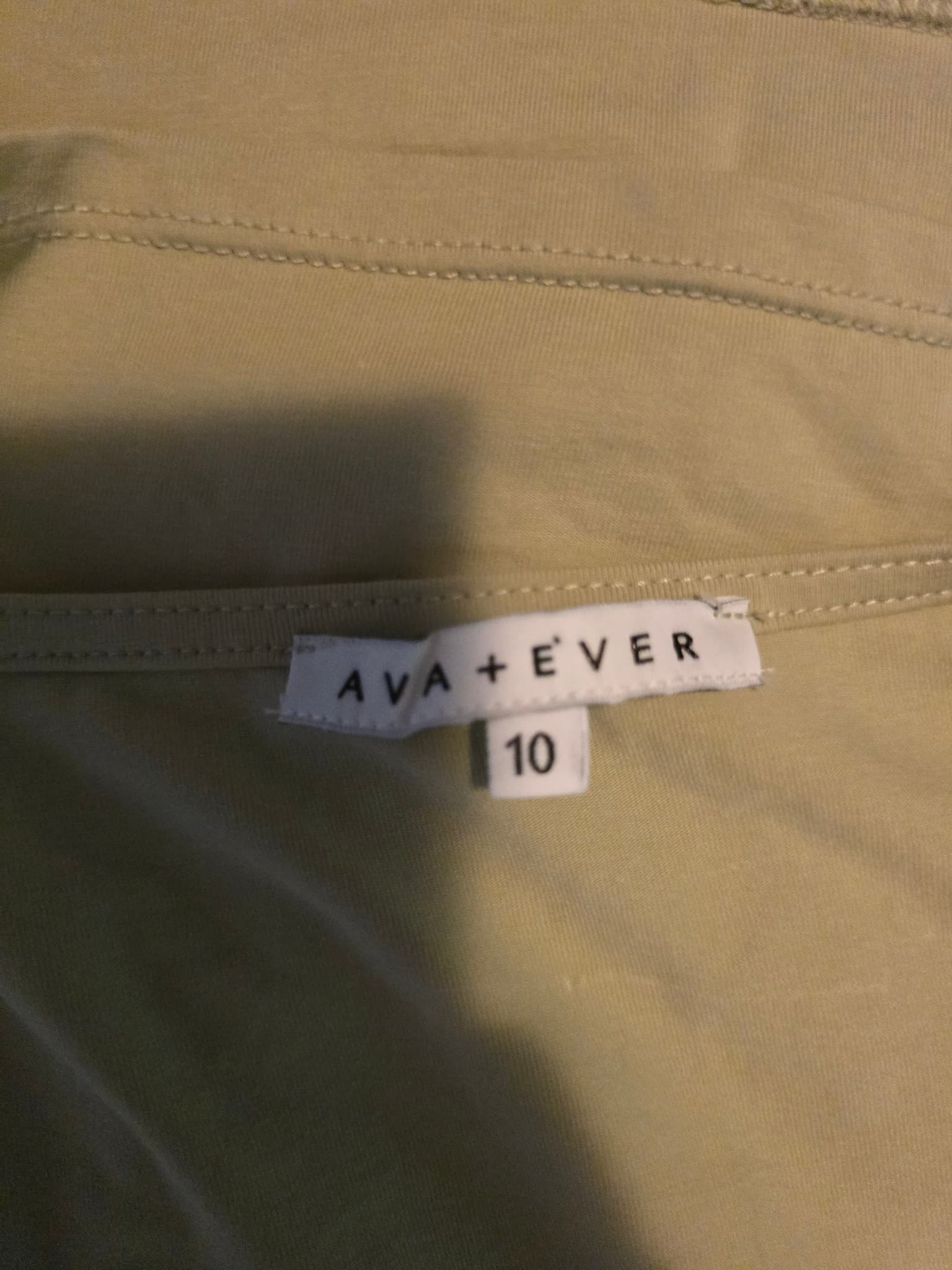 AVA + EVER Square Neck Ribbed Top Light Green Women's 10 — photo 3 of 4