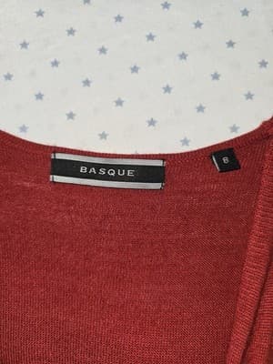Basque Knit Midi Dress Twist Front Red Women's 8 — photo 3 of 4
