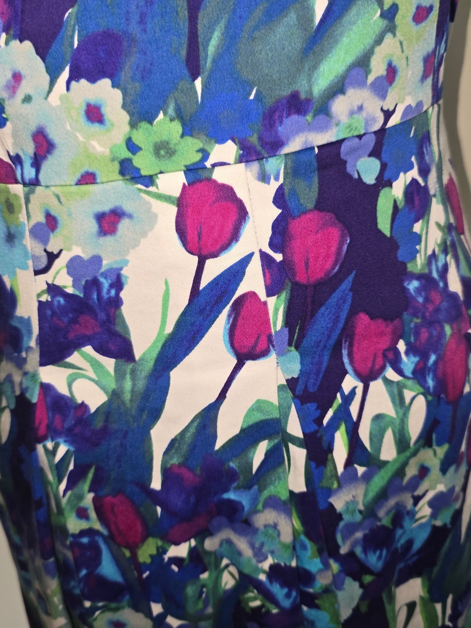 Basque Sleeveless Floral Print V-Neck Midi Dress Multicolour Women's 10 — photo 2 of 5