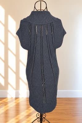BCBGMAXAZRIA Knit Sweater Dress Textured Detail Grey Women's S — photo 2 of 5