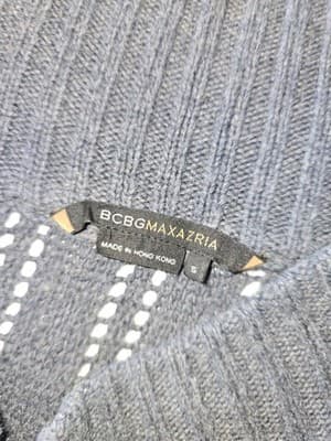 BCBGMAXAZRIA Knit Sweater Dress Textured Detail Grey Women's S — photo 3 of 5