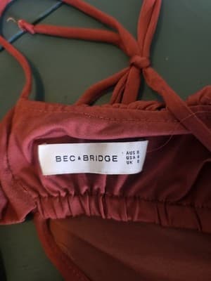 BEC + BRIDGE Tie-Front Camisole Top Red Women's 8 — photo 2 of 4