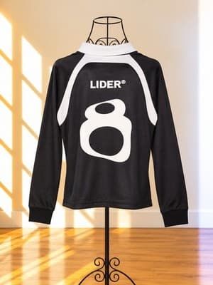 Black & White Long Sleeve Sports Jersey THEEIGHTH Branding Black White Unisex XS — photo 2 of 4