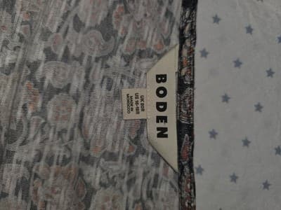 Boden Paisley Floral Maxi Dress Draped Front Black Rust Women's 20 — photo 3 of 5