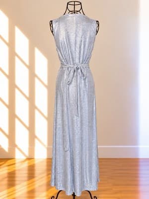 Brave+True Maxi Dress And Jacket Set Metallic Silver Women's S — photo 2 of 5