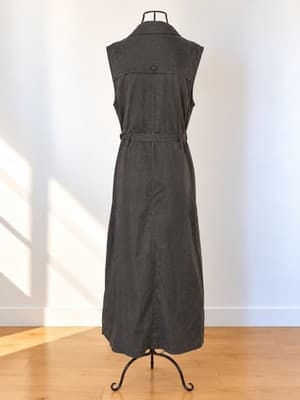 Brave + True Sleeveless Wrap Maxi Dress Utility Style Charcoal Women's S — photo 2 of 4