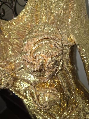 Burberry Cocktail Dress Hand-Gathered Sequin Gold Women's S — photo 4 of 8