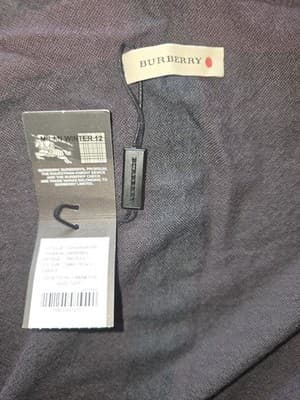 Burberry Colette Cape Check Wool Fringed Shawl Wrap Purple Grey Women's One Size — photo 4 of 4
