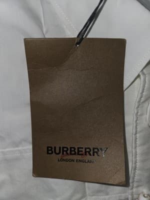 Burberry London Button-Down Shirt Decorative Buttons White Men's M — photo 13 of 13
