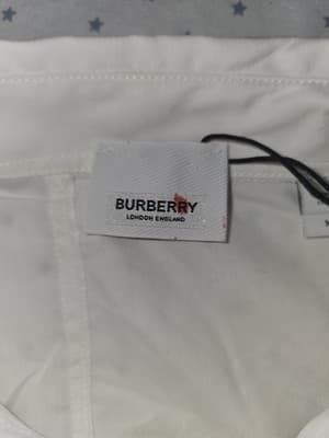 Burberry London Button-Down Shirt Decorative Buttons White Men's M — photo 3 of 13