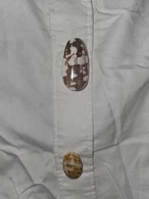Burberry London Button-Down Shirt Decorative Buttons White Men's M — photo 9 of 13