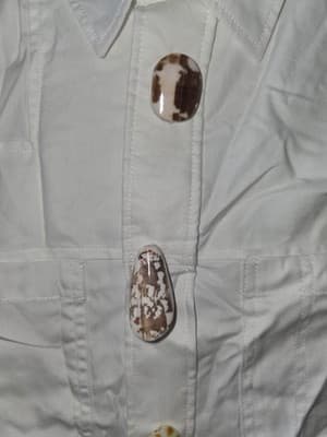 Burberry London Button-Down Shirt Decorative Buttons White Men's M — photo 10 of 13