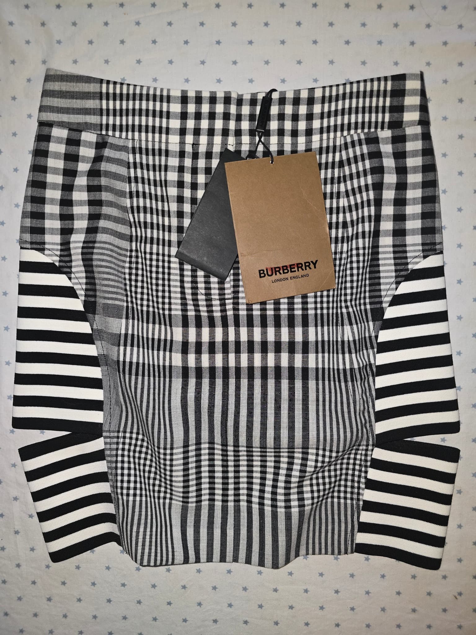 Burberry NWT Black White Gingham Check Plaid Mini Skirt Size IT 34 US 02 NWT — photo 15 of 15