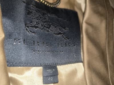 Burberry Peplum Military Jacket Satin Finish Beige Women's S — photo 11 of 19
