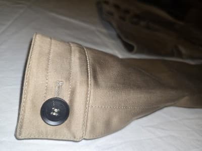 Burberry Peplum Military Jacket Satin Finish Beige Women's S — photo 19 of 19