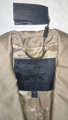 Burberry Peplum Military Jacket Satin Finish Beige Women's S — photo 8 of 19
