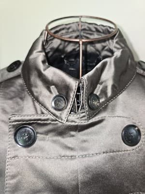 Burberry Prorsum Military Jacket Silk Satin Brown Women's 38 — photo 4 of 8
