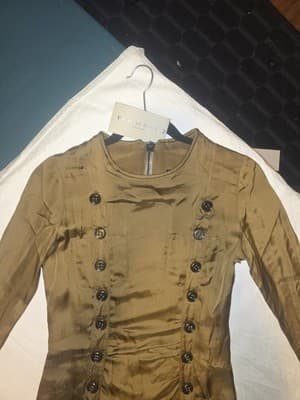 Burberry Prorsum Military Midi Dress Double-Breasted Sepia Women's S — photo 2 of 11