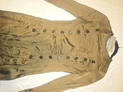 Burberry Prorsum Military Midi Dress Double-Breasted Sepia Women's S — photo 3 of 11