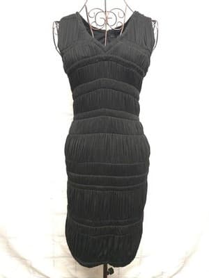 Burberry Prorsum Ruched Bodycon Dress Sleeveless Black Women's 38 — photo 1 of 10
