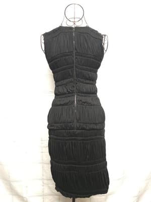 Burberry Prorsum Ruched Bodycon Dress Sleeveless Black Women's 38 — photo 2 of 10