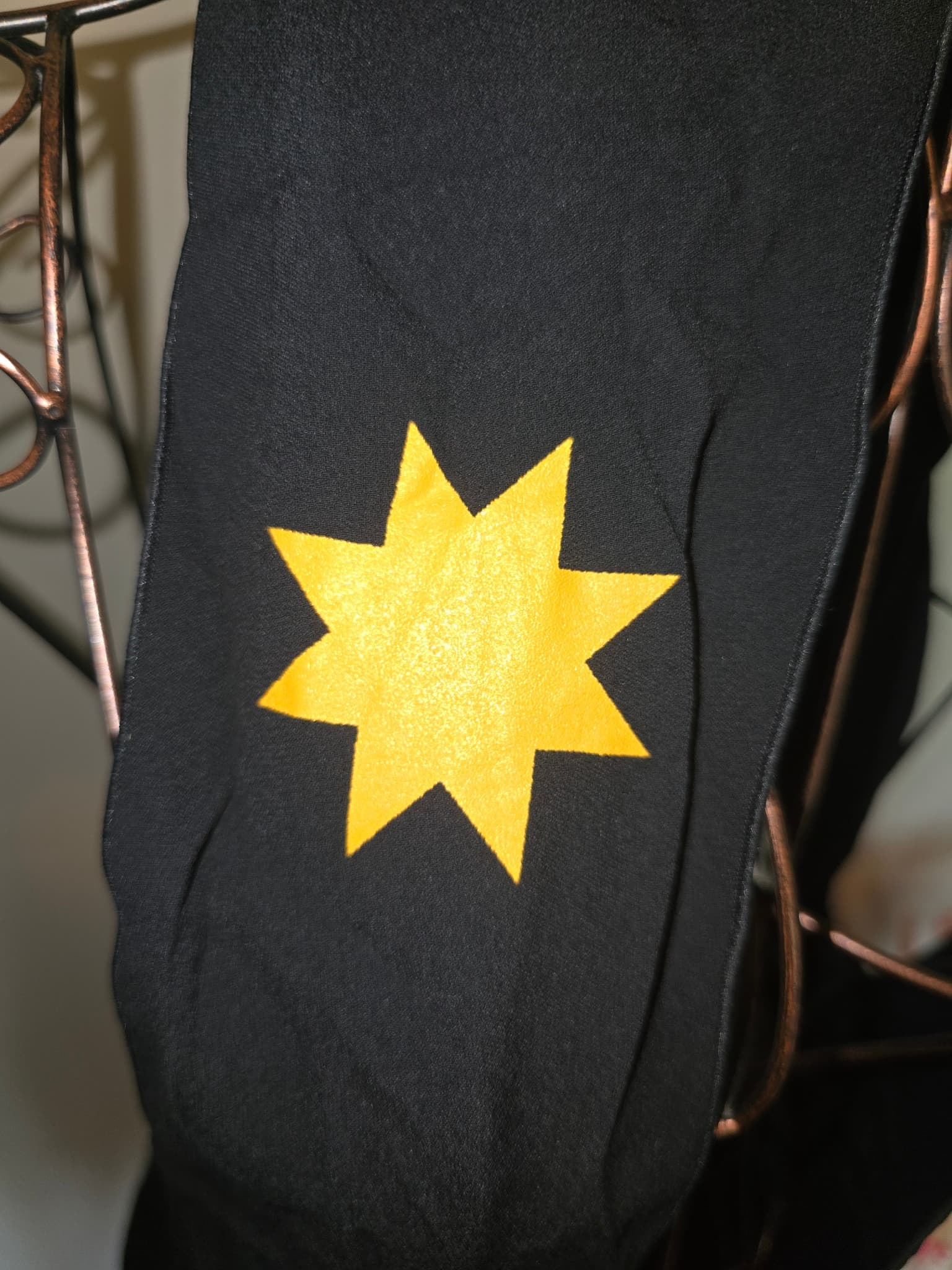 Burberry Rare Runway Black Silk Blend Celestial Gold Star Applique Midi Dress Brand New With Tags — photo 2 of 9