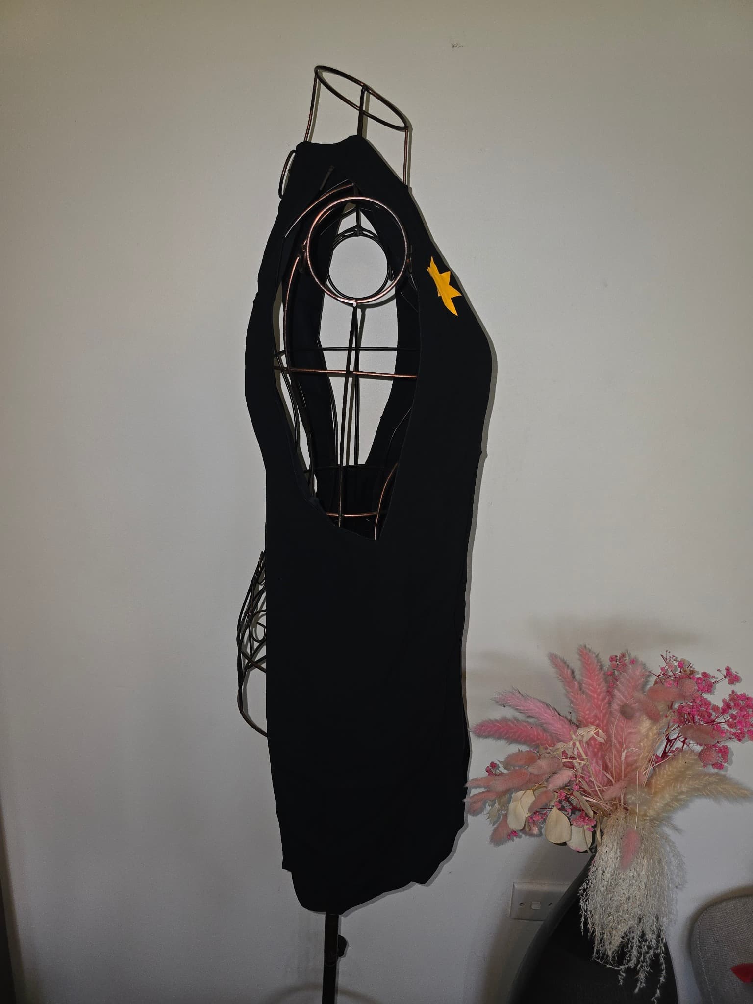 Burberry Rare Runway Black Silk Blend Celestial Gold Star Applique Midi Dress Brand New With Tags — photo 3 of 9