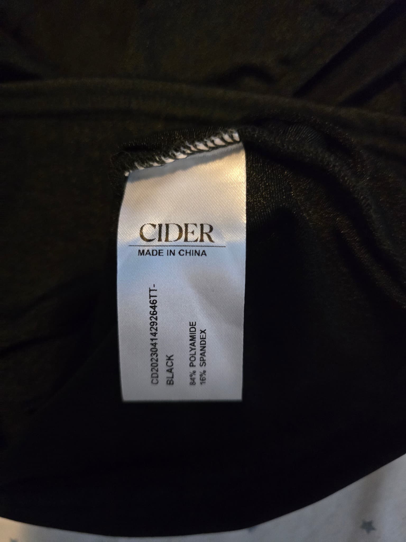 Cider Sleeveless Top Cowl Neck Shimmer Black Women's M — photo 4 of 4